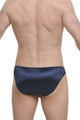 Crotchless Bikini Satin Midnight Blue