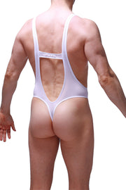 Bodysuit Thong Gonzac Plum White