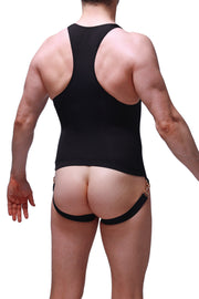 Bodysuit Jockstrap Aspet Plum Black