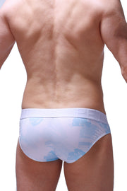 Brief Mega Bulge Marbre Sky Blue