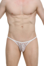 Thong Plellis Lace Savane White