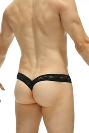 Tanga Lazo Encaje Negro